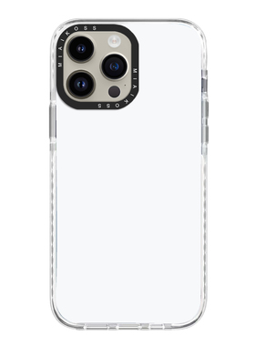 简约基础纯色白框透明亚克力适用iPhone15Promax苹果手机壳潮牌14防摔套13个性12女16新款明星同款艺术家精致