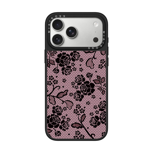 粉色蕾丝玫瑰花花边适用iPhone17Promax苹果16手机壳15潮牌14防摔套13个性12女11艺术家磁吸版少女精致新款