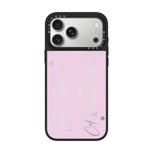 MIAIKOSS/妙吻联名简约字母老钱风玫瑰粉英文适用iPhone17Promax苹果16手机壳15潮牌14防摔套13个性12女磁吸