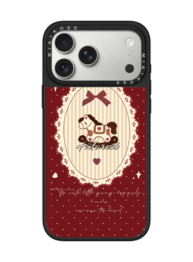 新春马年新年红色爱心木马满印适用iPhone17Promax苹果16手机壳15潮牌14防摔套13个性12女11艺术家磁吸版精致
