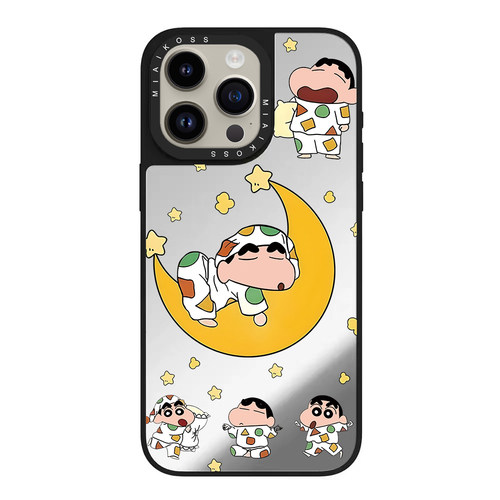 MIAIKOSS/妙吻联名蜡笔小新睡不醒月亮适用iPhone18Promax苹果17手机壳潮牌14防摔套13个性12女15/16磁吸可爱