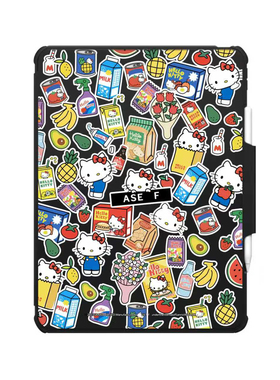 翻盖旋转折叠支架hellokitty凯蒂猫适用苹果iPad Pro11寸平板mini7/6保护套ipad10/11代防摔壳卡通air5/6/7