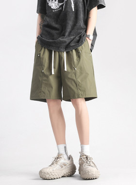 直播深度库存得物夏季户外伐木裤短裤男宽松休闲裤子DK31-特批23