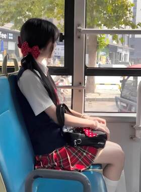 小辣椒JK制服红色格裙日系学院风
