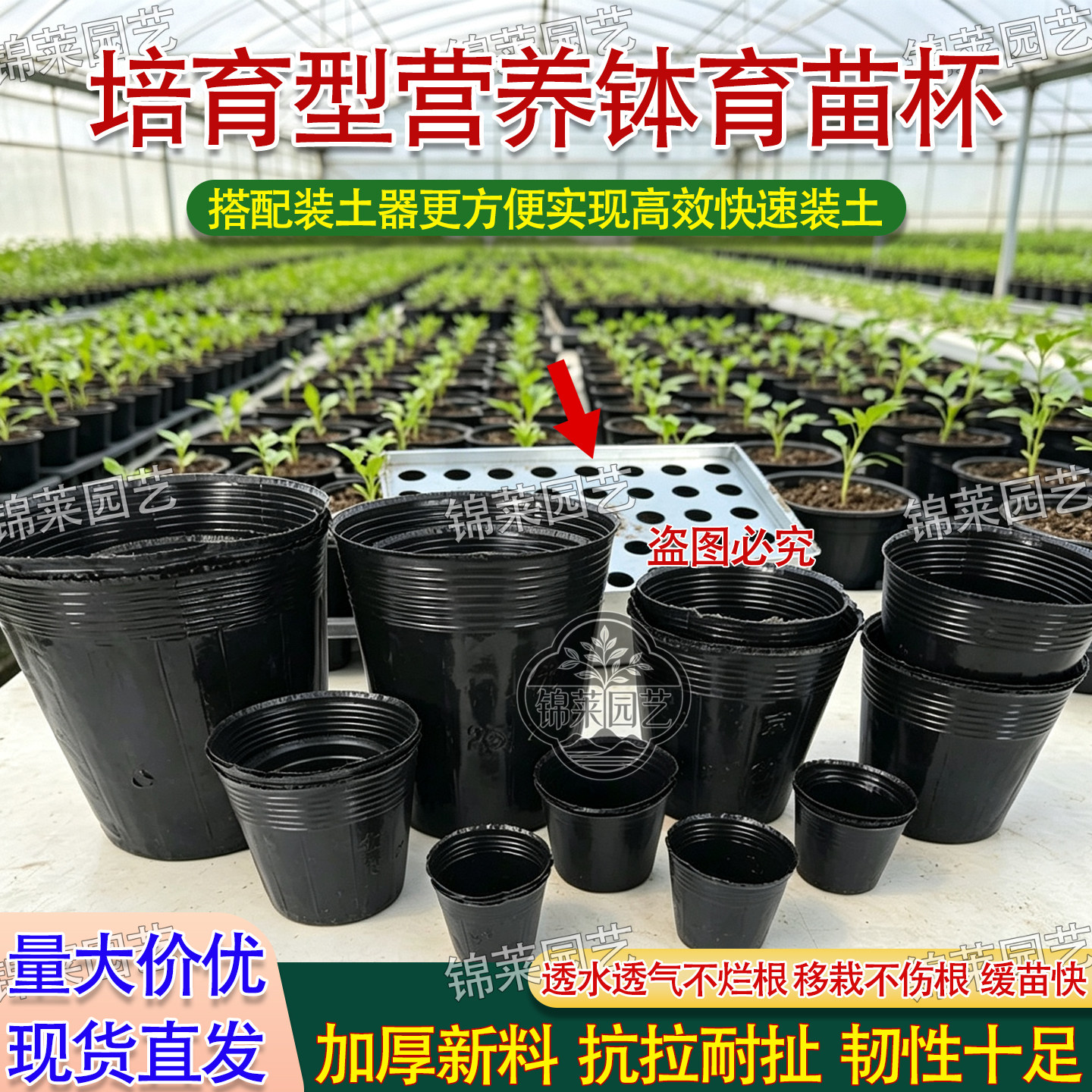 营养钵育苗杯加厚一次性大号营养钵柑橘育苗杯天麻桶营养钵育苗袋
