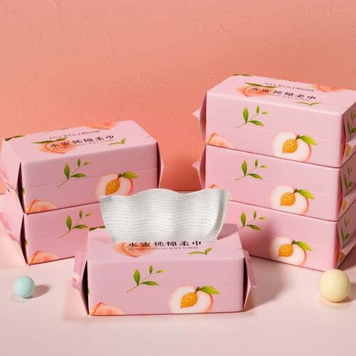 美拉贝优水蜜桃棉柔巾干湿两用婴儿成人均可用洗脸巾卸妆巾有香味