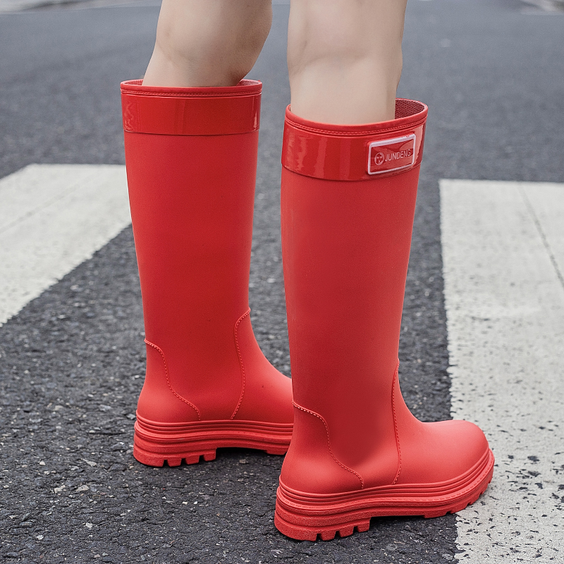 军登高筒春秋舒适时尚雨鞋女士