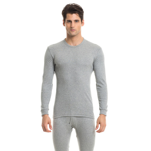 三枪全棉长袖男圆领纯棉内衣套装