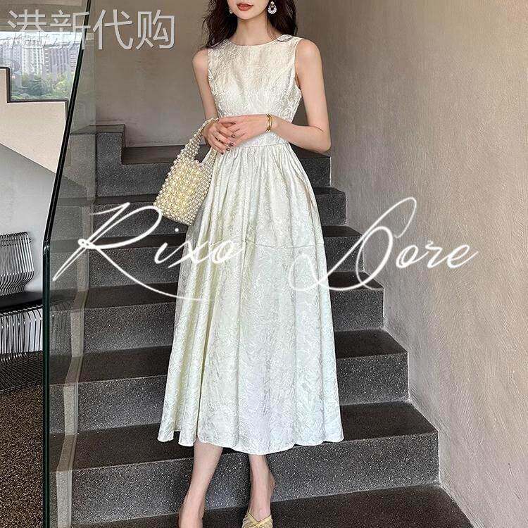 RIXO DORE法式白色小晚礼服轻奢小众高级设计高端洋装女小个子
