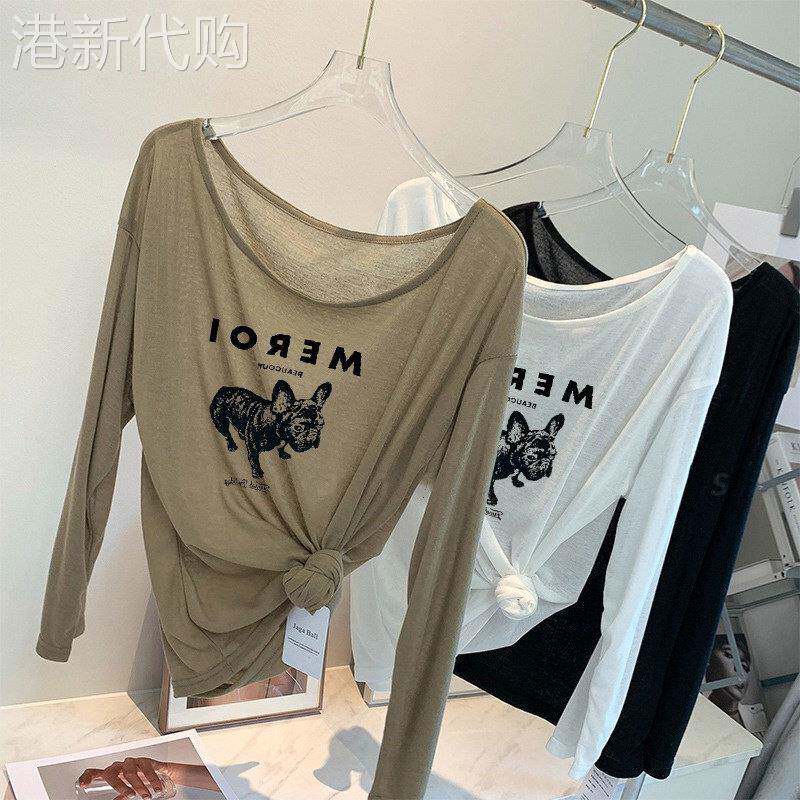 冰丝防晒面膜长袖T恤女2026年新款春季薄款宽松休闲空调罩衫上衣