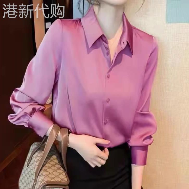 雪纺衬衫女士长袖春秋2026年新款洋气时尚设计感小众休闲衬衣上衣