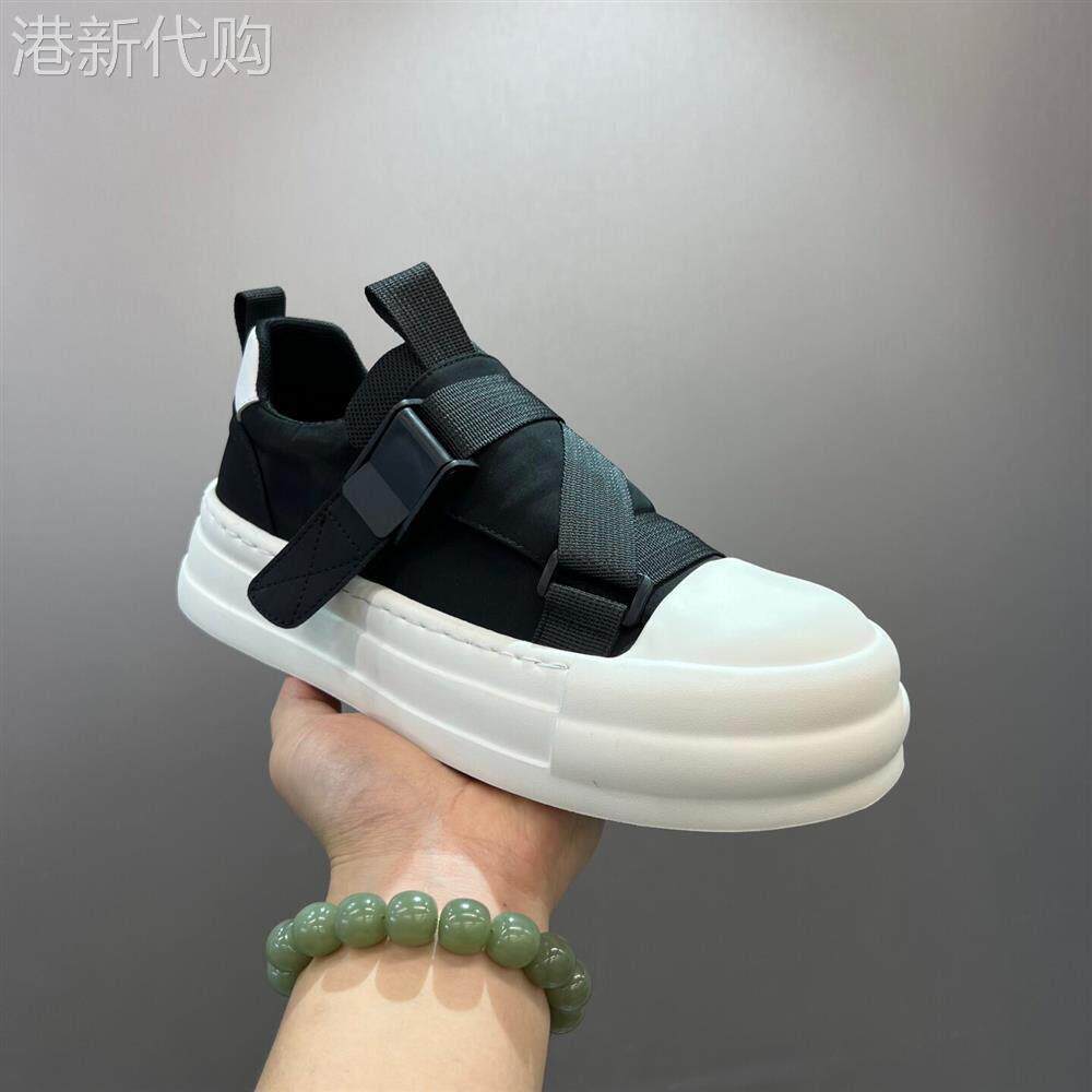 stmmmr每个细节都恰到好处～透气一脚蹬帆布鞋男厚底内增高板鞋软