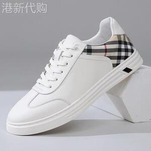 真皮男生板鞋韩版春秋头层牛皮小白鞋潮牌百搭鞋子男士运动休闲鞋