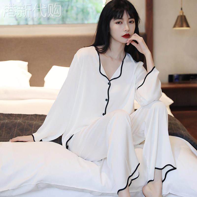 睡衣高级感女冰丝春秋长袖2026新款网红爆款夏季薄款仿真丝家居服