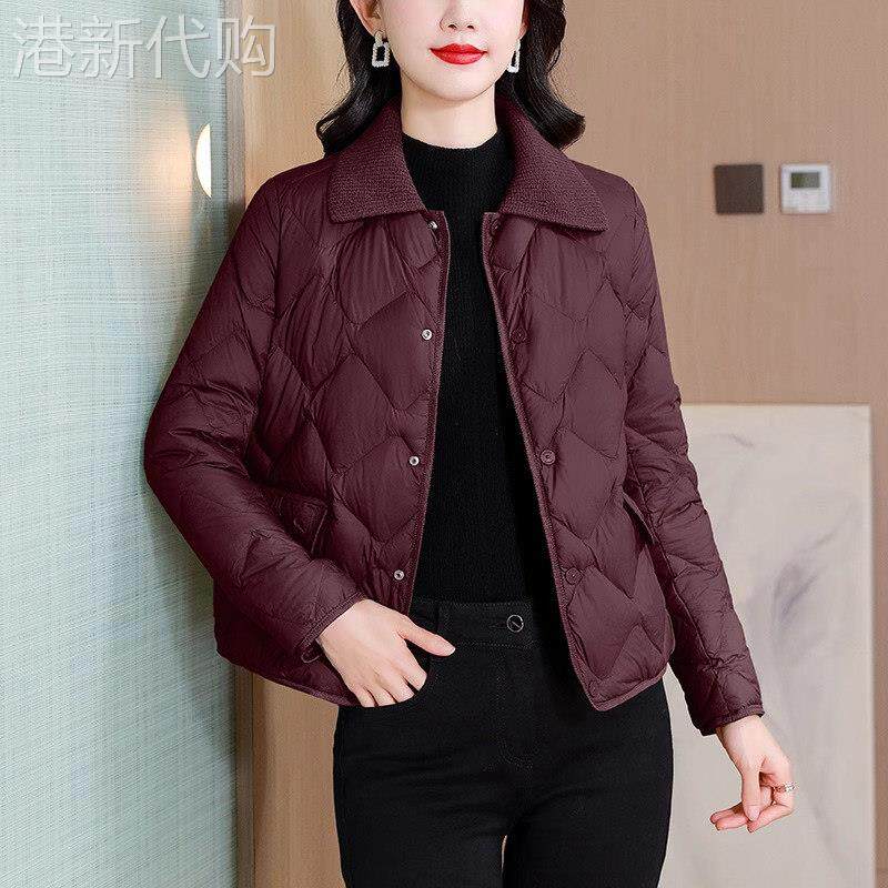 轻薄羽绒棉服女秋冬季2025年新款菱格小个子短款棉衣棉袄外套上衣