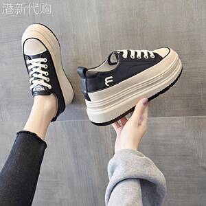 厚底板鞋女2026夏季新款小个子内增高松糕百搭运动休闲女鞋ins潮