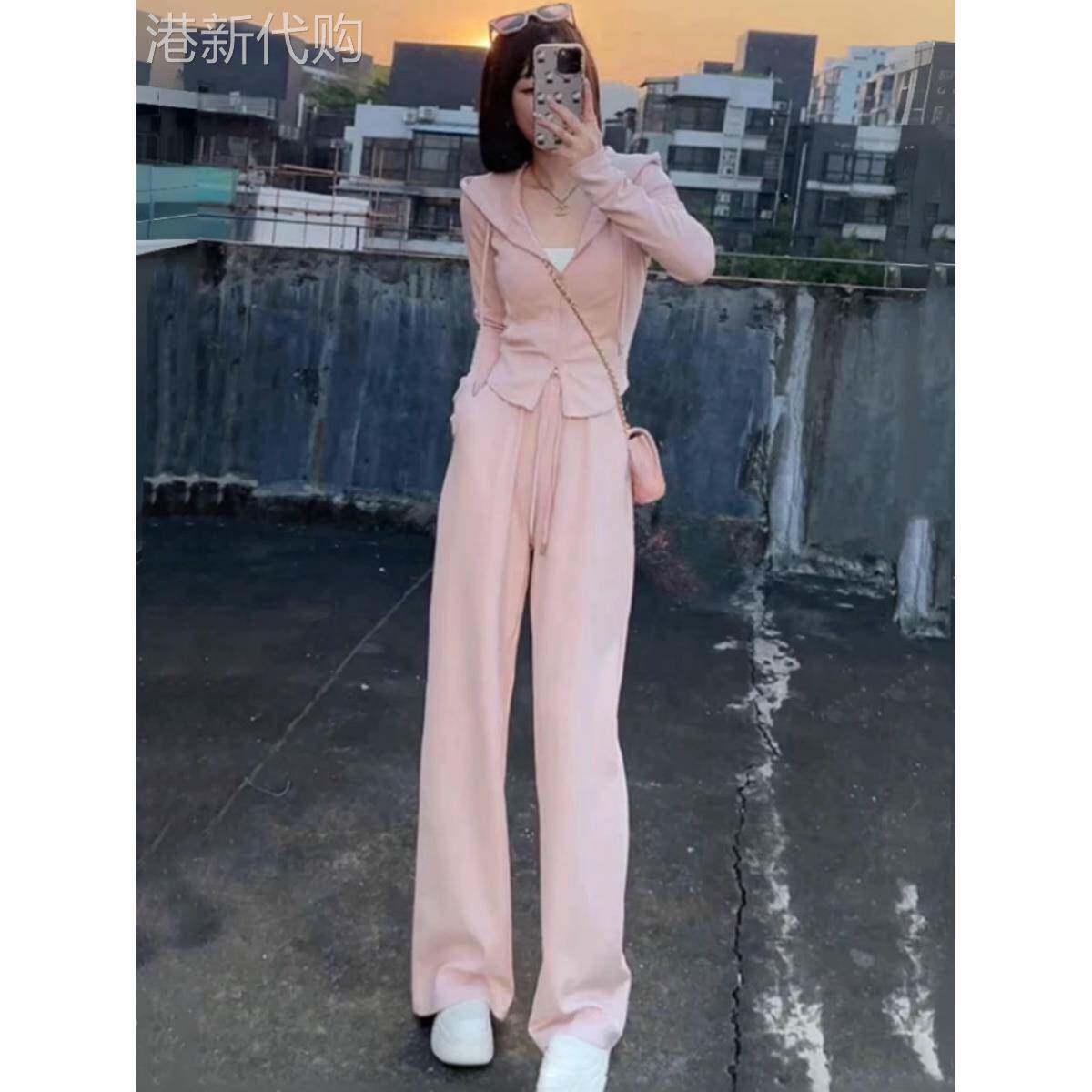 休闲运动套装女春秋2025年新款韩版洋气时尚减龄卫衣阔腿裤两件套