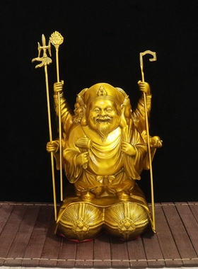 全铜大黑天财神摆件装饰开业送礼