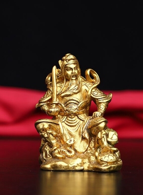 中式全铜玄天上帝摆件家居玄关