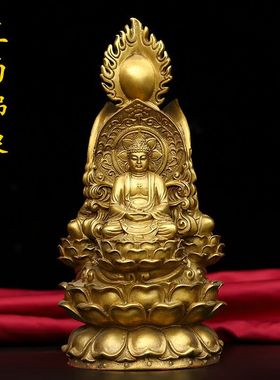 纯铜地藏王观音佛像摆件