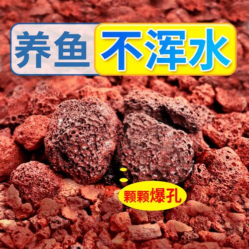 火山石鱼缸专用水族垫底砂生态造景大块火山岩颗粒古法养鱼过滤材