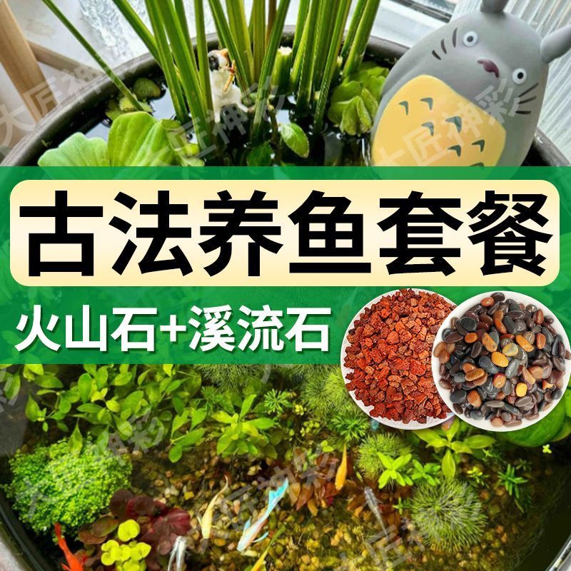 【水族达人推荐用沙】天然溪流石火山石鱼缸龟缸底砂铺底石装饰