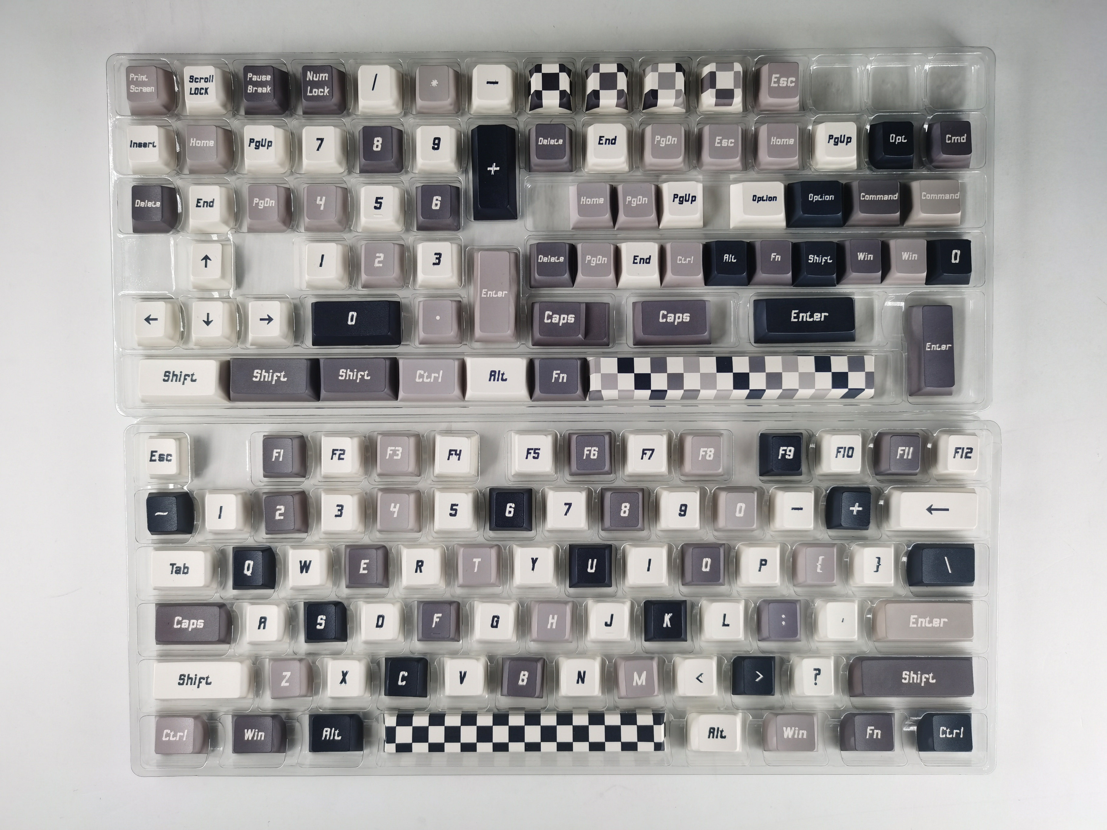 DNDKB 기계식 키보드 승화 PBT 키캡 MDA DSA XDA 오리지널 흑백 격자 무늬 키캡