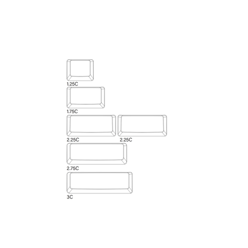 JWA高度分裂空格超薄矮轴键帽