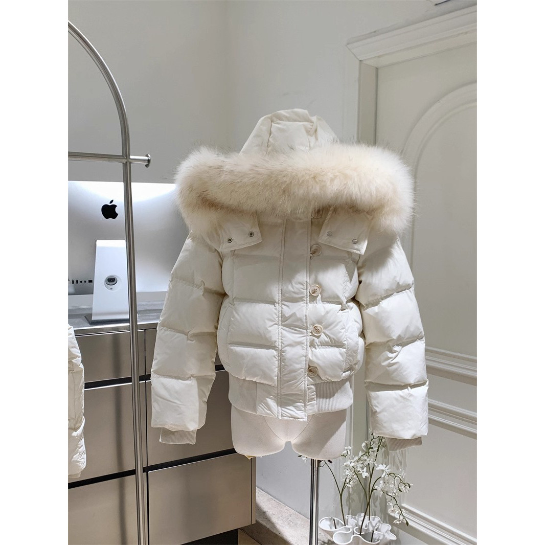 网图网红千金同款芬兰雪境纯色连帽大毛领棉袄学生外套棉服