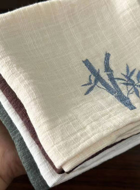 棉麻茶巾布吸水高档双层加厚防水茶席杯垫养壶方形泡茶专用布配件