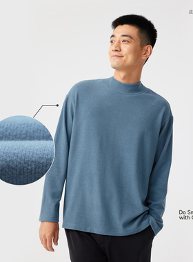 allblu幼岚男装T恤秋冬新款基础中领保暖舒适贴身打底衫女装上衣