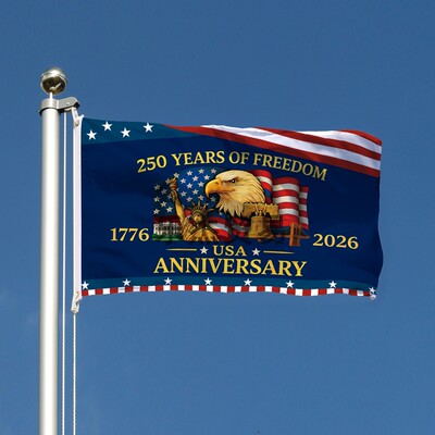 USA America 250 years Flag 美国250周年旗帜 涤沦 数码印刷