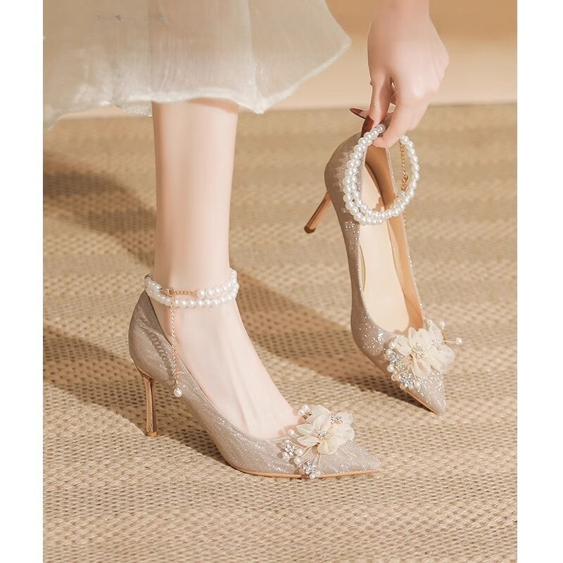 绝美高跟鞋女禾秀婚纱两穿新娘鞋