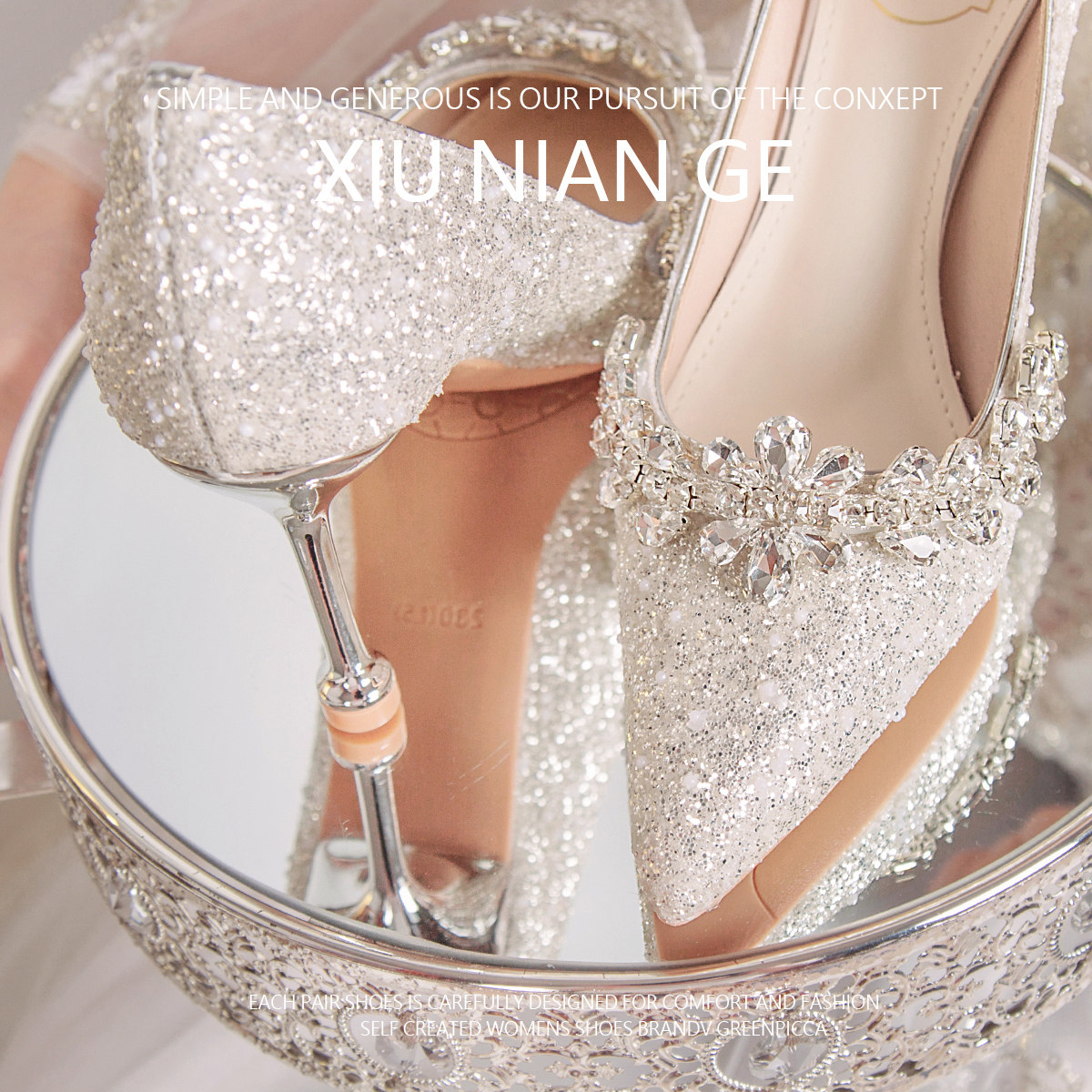 Enchanting 2025 Autumn Bridal Stilettos: Sparkle for Your Big Day - Product image 5