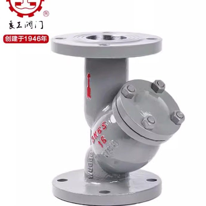 上海良工阀门铸钢Y型法兰过滤器