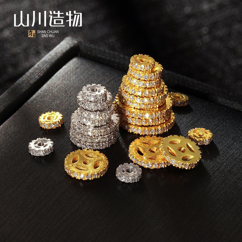18K金配件DIY钻石隔片隔珠垫片图片