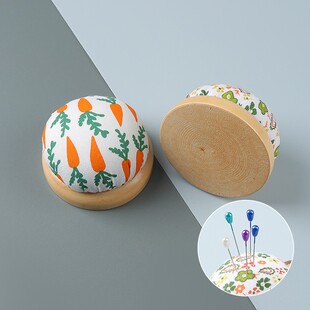 新款缝纫布艺手工DIY收纳针工具 木底针插包针扎针垫插针包针插