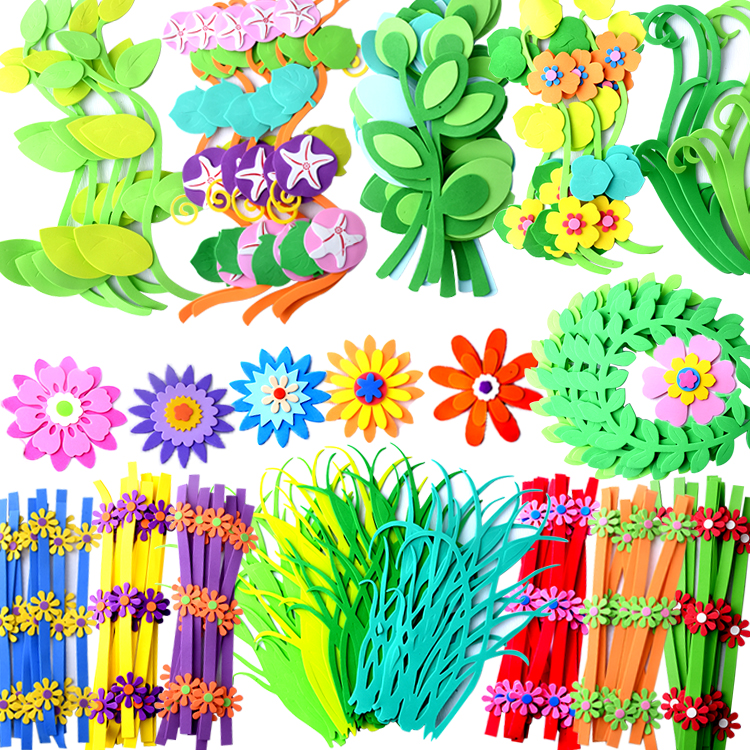 花边柳条树叶文化黑板报布置装饰