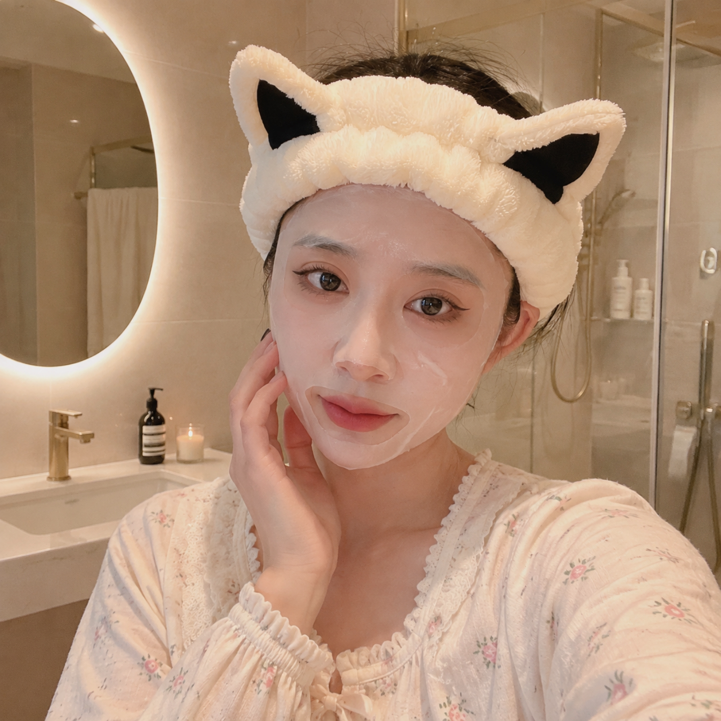可爱少女心猫耳朵束发带女洗脸发箍女夏碎发整理化妆头箍后脑勺