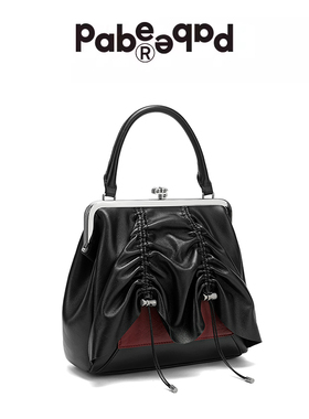 PabePabe Col.09葩比剧院 Curtain 窗帘包 羊皮帘 抽褶口金包