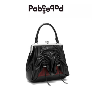 窗帘包 PabePabe Col.09葩比剧院 Curtain 抽褶口金包 羊皮帘