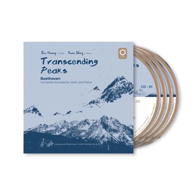 正版 黄滨 盛原 贝多芬小提琴奏鸣曲 跨越高峰 古典乐 4CD唱片