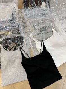 妃子纪3651春夏棉质美背吊带抹胸固定杯性感U型露背内搭背心潮女