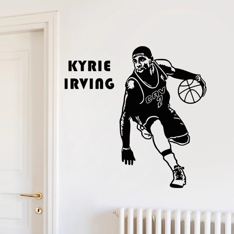 NBA球星欧文墙贴篮球明星客厅背景墙纸孩子房间学生宿舍装饰贴纸