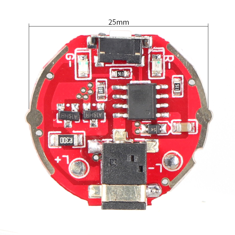 强光手电筒带USB28充电驱动板25mm电源线路板T6/L2灯泡26650电池