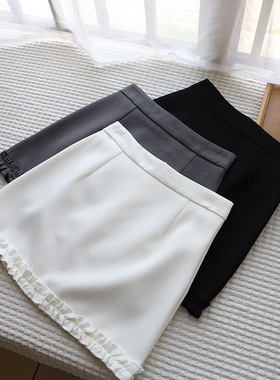 2025春夏新韩版高腰半身裙女百搭西装字裙女包臀短裙