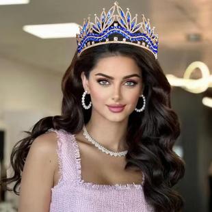 欧美皇冠新娘头饰世界小姐选美公主造型发箍配饰跨境水钻王冠饰品