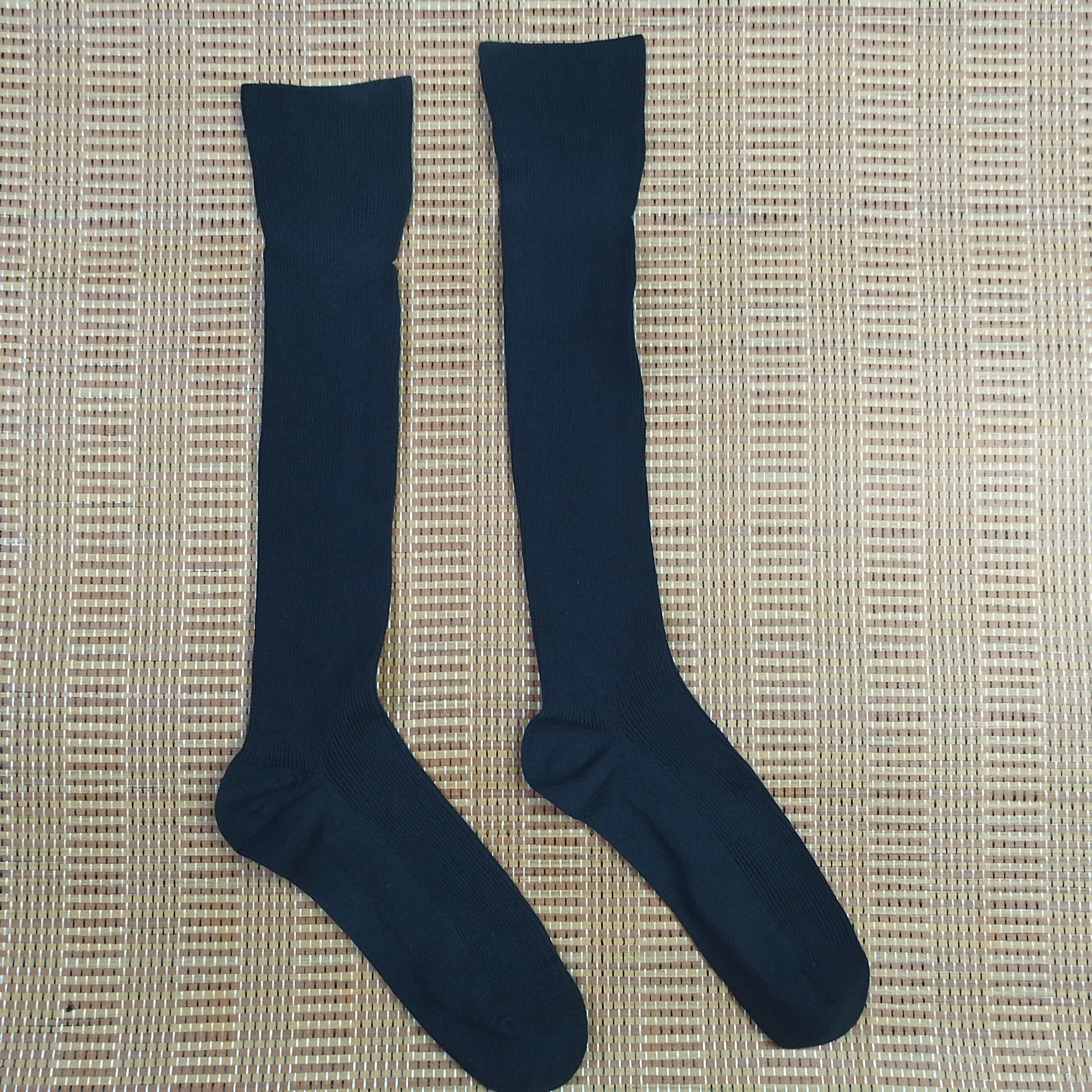 袜子男款春秋季纯棉高筒黑色