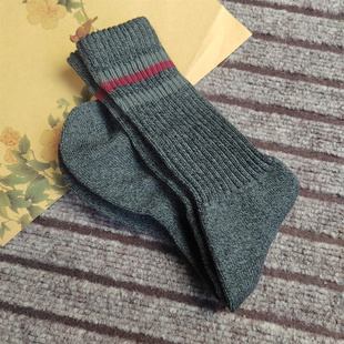 厚袜子 加厚保暖毛圈袜冬季 外贸原单 篮球袜简约纯色高筒袜男冬季