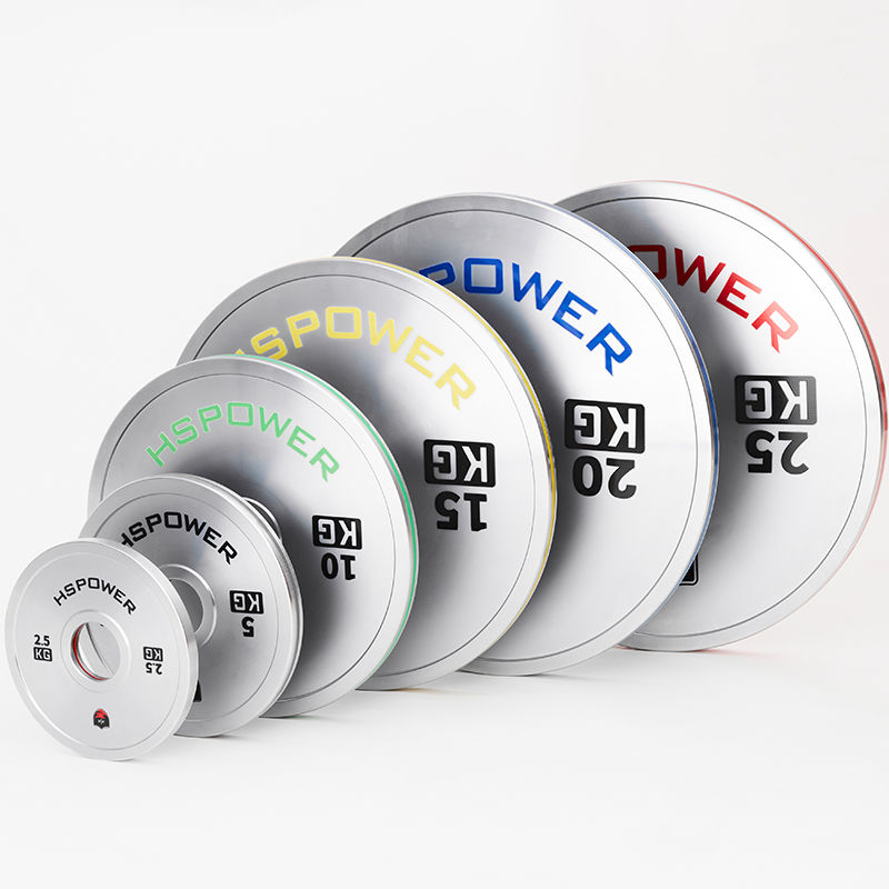 悍苏体育赛级力量举杠铃片纯钢片电镀杠铃片家用健身大薄片